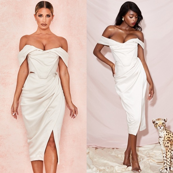 House of CB Dresses & Skirts - HOUSE OF CB ‘Silva’ Ivory Corset and ‘Annabelle’ Midi skirt set